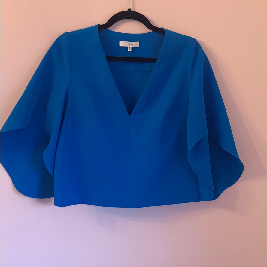 Milly V Neck Top With Open Back